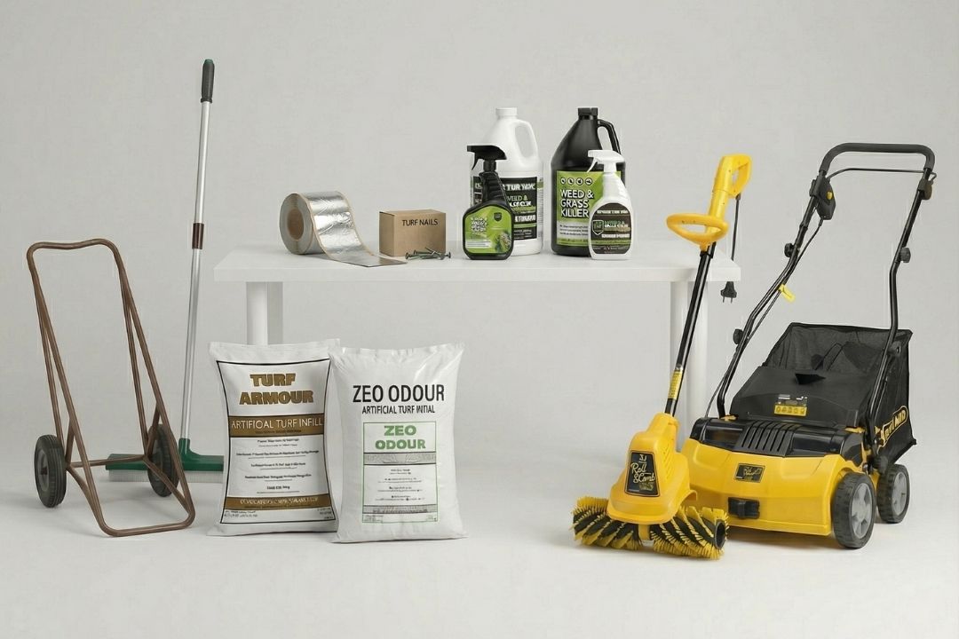 Power broom rental for DIY turf renewal